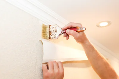 Pose de papier peint à Palaminy — revêtements muraux et toiles de verre